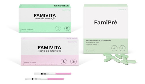 Famikit Básico - 12 Semanas - Famipré, Testes De Lh E Hcg