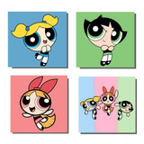 Porta Copo Descanso Bolacha Mdf - Power Puff Girls