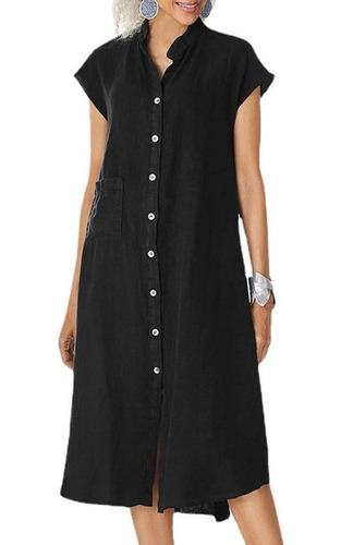 Vestido Casual Para Mujer, Vestidos De Lino, Vestido Holgado