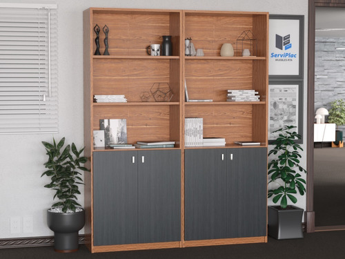 Biblioteca Modular Estanteria Doble Melamina Moderno Oferta