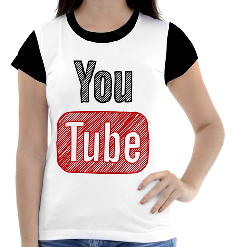 Camisa Camiseta Feminina Youtube Youtuber Canal Envio Hoj 16