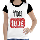 Camisa Camiseta Feminina Youtube Youtuber Canal Envio Hoj 16