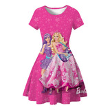 Vestido De Princesa Barbie Para Niña Fiesta Cumpleaño Verano