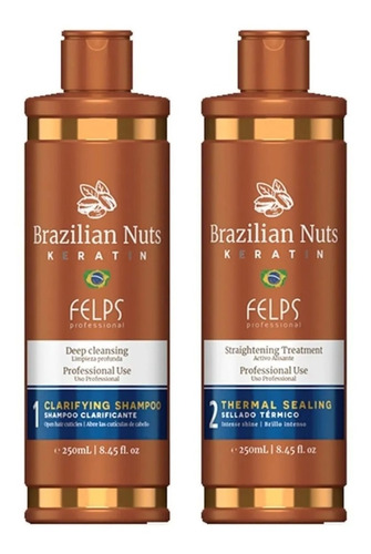 Alisado Brazilian Nuts Keratin Professional  Felps 250ml