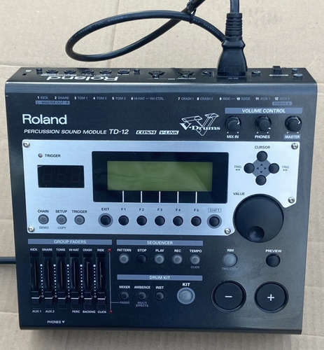 Módulo Batería Electrónica Roland Td-12 Completo Con Cables 