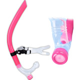 Snorkel Tubo Para Natación Buceo Frontal Con Válvula Rosa