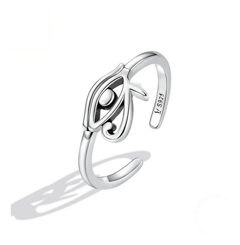 Anillo Protección Ojo Turco Plata .925 Mujer Ajustable Horus