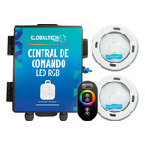 Kit 2 Led Piscina Rgb Colorido Cob Sodramar + Central Touch 110v/220v