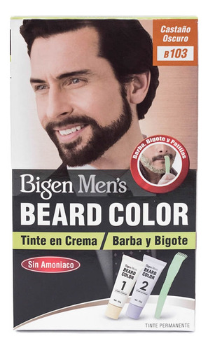 Bigen Tinte Permanente Barba Y Bigote Castaño