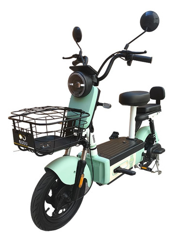 Sudu A2+ Bicicleta Elétrica Bateria De Lítio 60km Alcance Cor Verde-claro