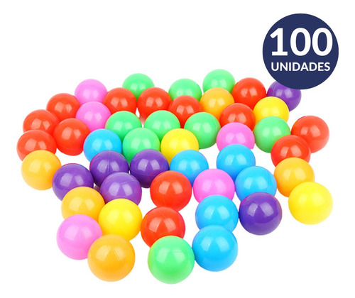 Bolinhas De Piscina Colorida Infantil 100 Unidades Brinquedo
