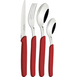 Cubiertos Tramontina Juego 24 Pzas Cocina Carmel Set Color Rojo