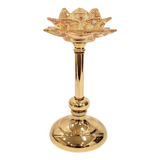 Candelabro Porta Velas Color Oro Flor S M8 - Sheshu Home