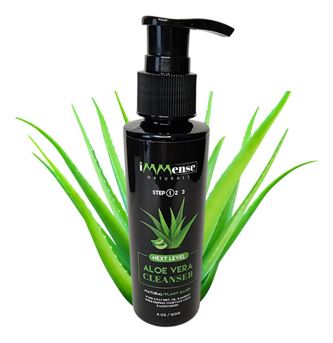 Immense Naturals Gel Limpiador De Aloe Vera, Lavado Facial P