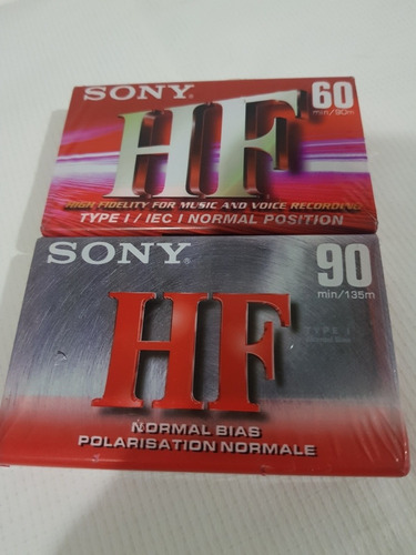 Par  De  Cassetes Sony High Fidelity, 60 Y 90 Min. Nuevos 