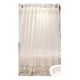 Cortinas En Gasa Tusor Para Baño Blanco 180 X 180