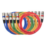 Cable Xlr De 3.2 Pies, 5 Paquetes De Colores: Cable Xlr .