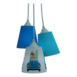 Lustre Pendente Quarto Infantil Fusca Com Pranchas Surf