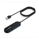 Twopan Hub Usb 3.0 De 4 Puertos Con Cable Extendido De 4 Pie