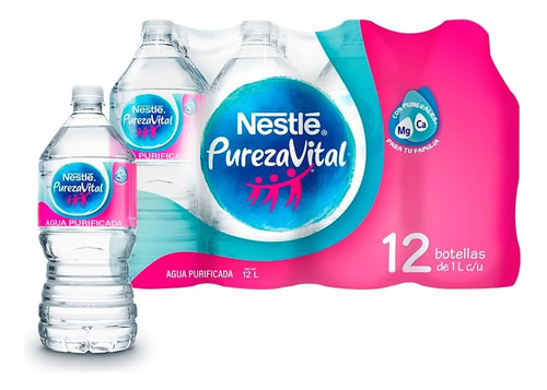 Agua Embotellada Nestle Pureza Vital 1 Litro 12 Pzas