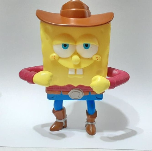 Muñeco Bob Esponja Burger King 2005 Vaquero Cowboy