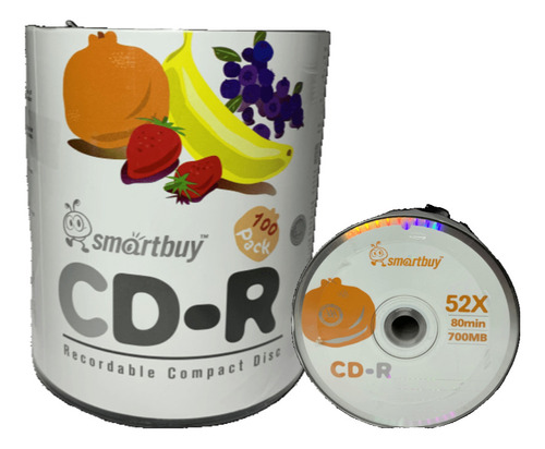 200 Cd-r Smartbuy Logo 700 Mb 80minutos 52x Original