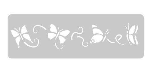 Stencil Eq Arte 4,5 X 24 - Vuelo De Mariposas (239)