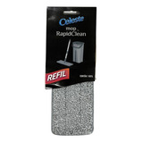 Refil P/ Mop Rapid Clean Celeste Flat Microfibra Lava E Seca