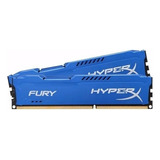 Memoria Ram Hyperx Fury Ddr3 1600 Mhz 8gb Azul
