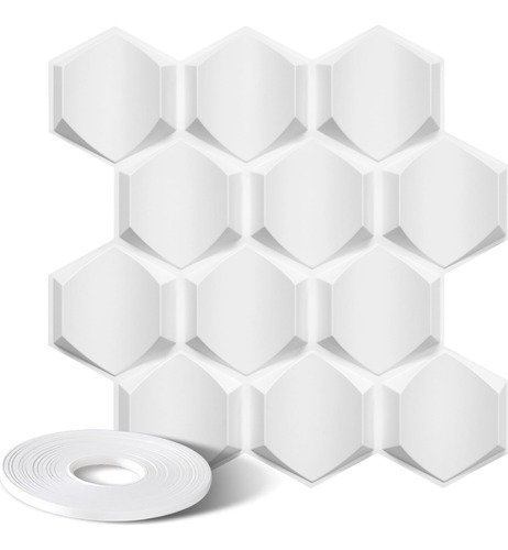 Stickgoo Paneles De Pared Hexagonales 3d Para Decoración D.