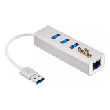 Hub Adaptador Usb 3.0 A Rj45 Ethernet Red Lan + Usb 3.0 X 3