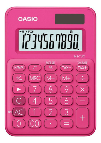 Calculadora Casio Ms 7uc Rd N Dc Rosa Rosado