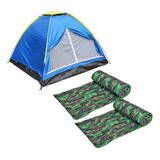 Barraca De Acampamento Camping 2 Pessoas 2 Colchões Solteiro