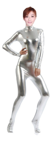 Wolf Unitard - Malla Entera Metalica Brillante, Ropa Para Ba