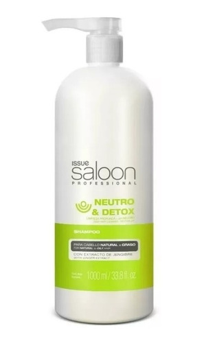 Shampoo Issue Saloon Professional Neutro Y Detox Jengibre 1l