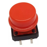 Pack X 10 Pulsador Tact Switch 12x12x7mm Dip + Cap Colores