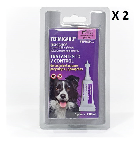 Termigard Friponil Pipeta Perro 20 A 40 Kg - X2