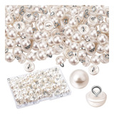 100 Botones De Perlas De Imitacin De 0.394in Con Vstago De C