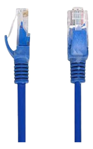 Cabo De Rede Cat5 Lan 15 Metros Ethernet Rj45 Azul Crimpado