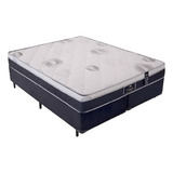 Cama Box Casal Bipartido + Colchão Luflex Asturias