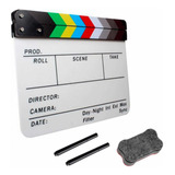 Claqueta De Cine Profesional 30x25cm C 2 Plumones Y Borrador