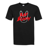 Polera Estampada Diseño Bad Bunny Conejo Malo