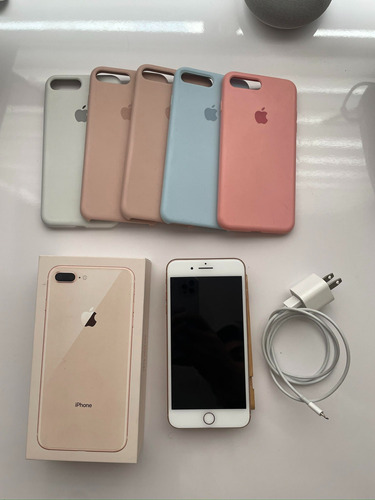  iPhone 8 Plus 64gb Oro Rosa-excelente Estado-con Accesorios