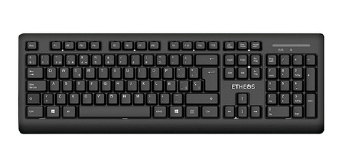 Teclado Inalambrico Negro Usb Oficina Etheos Qwerty Español