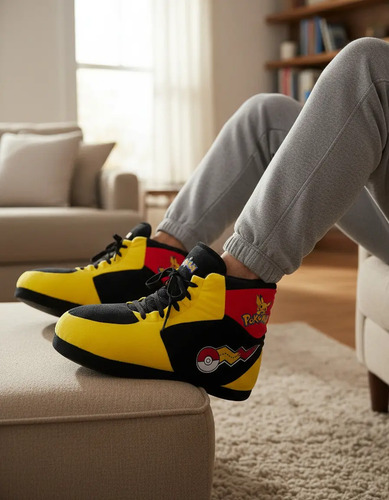 Pantuflas Tenis Sneakers Pokemón Pikachú Anime Fan Art