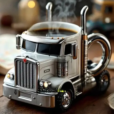 2025 Taza De Café Para Camión Semirremolque Taza Creativa Color Blanco | Meses sin interés