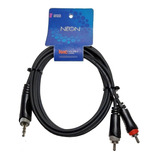 Cable Mini Plug Stereo 3,5 Mm A Rca X 3mtrs Kwc Neon 9001