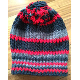 Gorro Tejido Artesanal Pompón Trenza Andino Escandinavo 