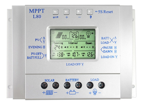 Regulador De Carga Solar Mppt 80a 12/24v