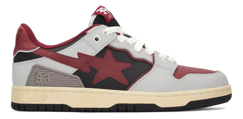 A Bathing Ape Bape Sk8 Beige Black Red